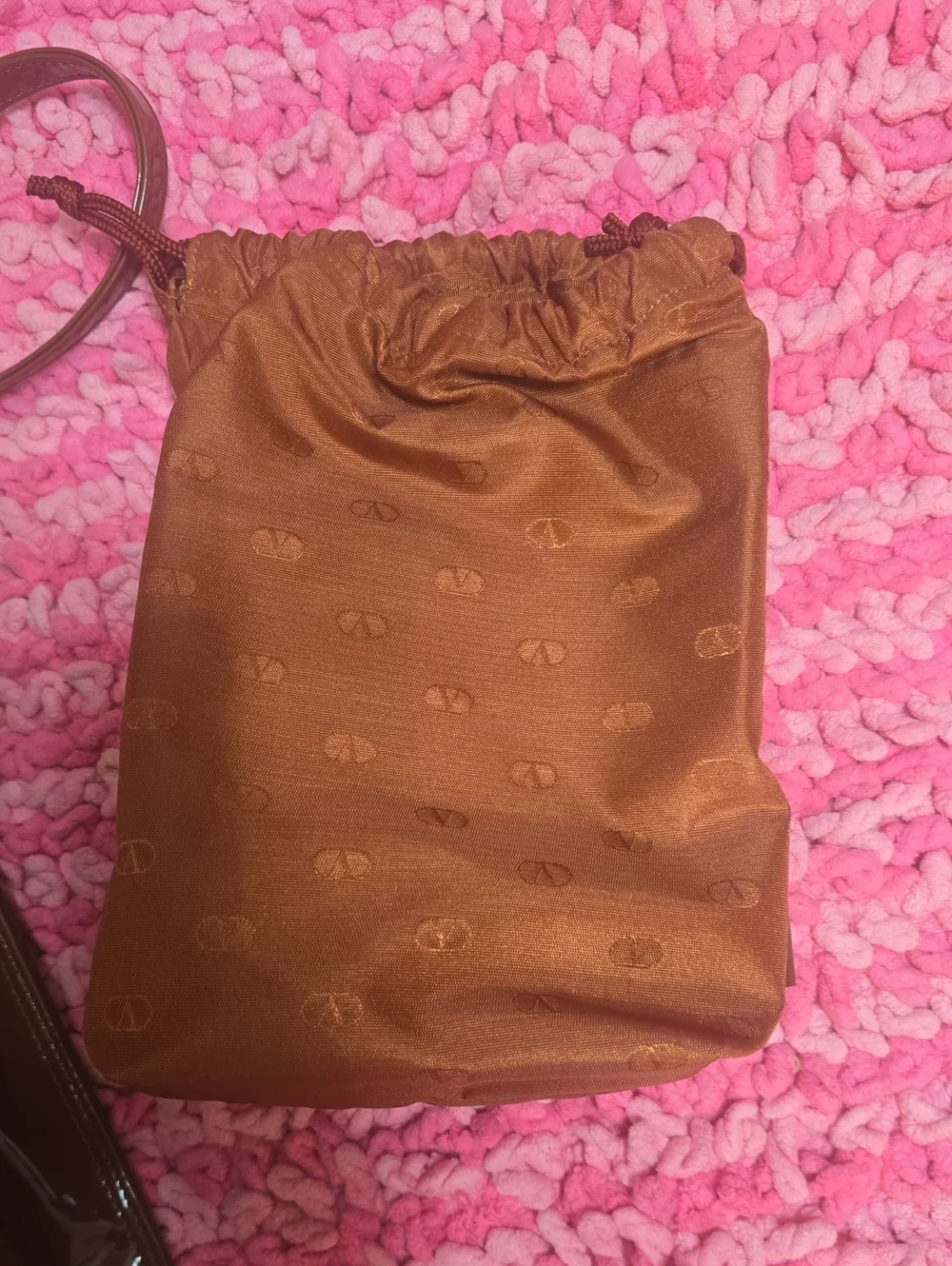 Valentino Garavani Brown Leather & Mesh Top Handle Backpack - Picture 10 of 16